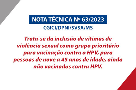 Nota t�cnica N� 63/2023 - CGICI/DPNI/SVSA/MS