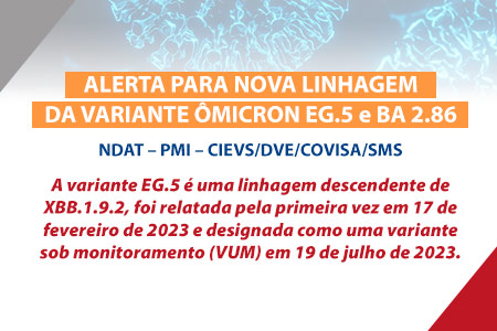 Alerta para Nova Linhagem da Variante �micron EG.5 e BA 2.86